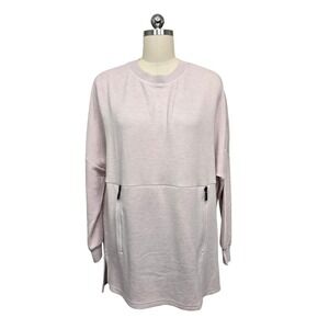 Varley Light Pink‎ Heathered Crew Neck Long Sleeve Sweatshirt Womens Size Small